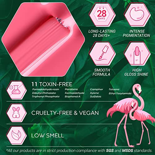 Modelones Gel Nail Polish Kit 6 Colors A3 Flamingo Pink 7