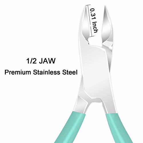 Ejiubas Cuticle Nipper with Cuticle Pusher, Green 2