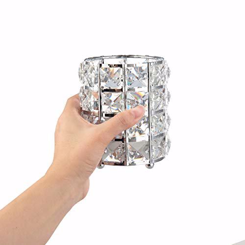 Feyarl Crystal Makeup Brush Holder Makeup Brush Comb Organizer Silver 5