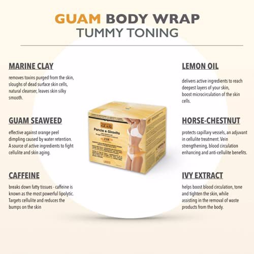 GUAM TUMMY & WAIST Seaweed Mud Anti Cellulite Body Wrap 7