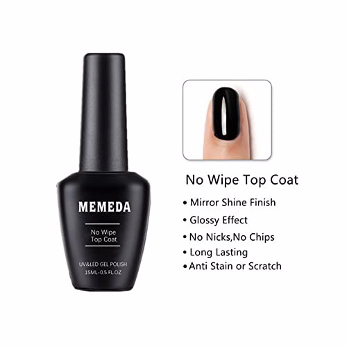 MEMEDA 2pcs No Wipe Top Coat And Base Coat Set 2