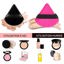 Pimoys 6 Pieces Powder Puff Face Soft Triangle Makeup Black and Rose Red Thumbnail 3