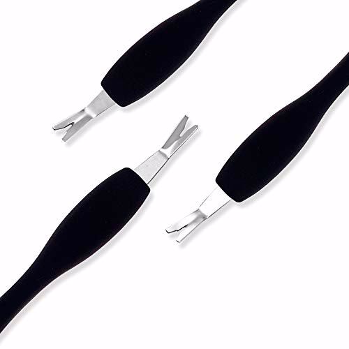 IVON 3 Pack Cuticle Trimmer Pusher Remover Rubber Tip Gentle on Nail Bed 5