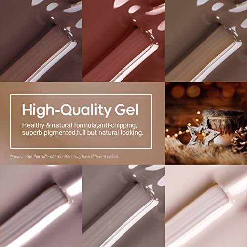 Modelones Gel Nail Polish Set, A3 Coffee Shop 4
