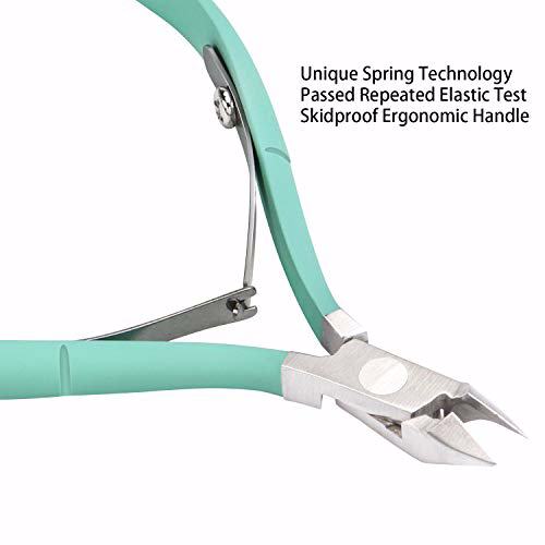 Ejiubas Cuticle Nipper with Cuticle Pusher, Green 4