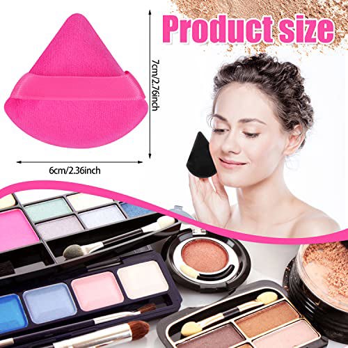 Pimoys 6 Pieces Powder Puff Face Soft Triangle Makeup Black and Red 2