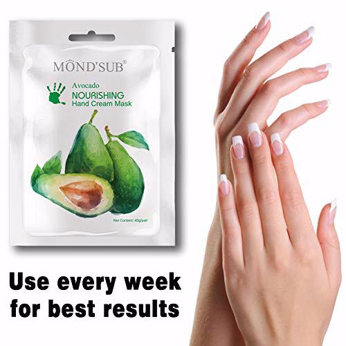 MOND'SUB 5 Pairs Avocado Moisturizing Hand Masks 5