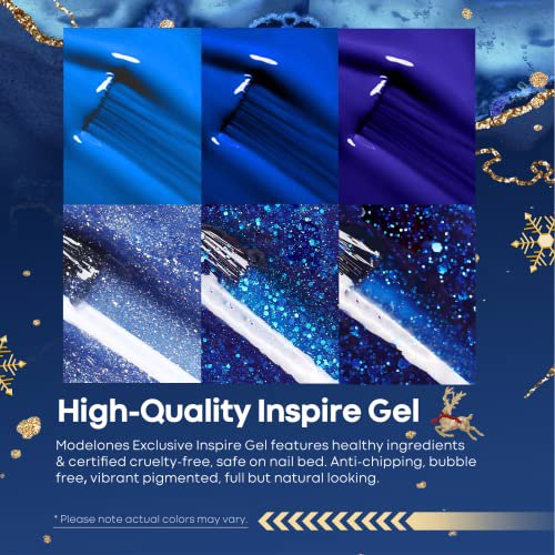 Modelones Blue Gel Nail Polish Set, 6 3