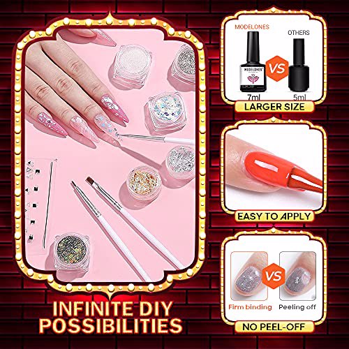 Modelones Gel Nail Polish, C - Red Gold 6
