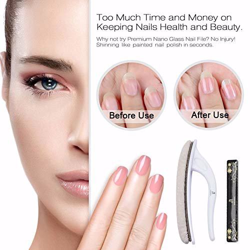 beUakso Premium Upgrade Nano Glass Nail File and Chamois Nail Buffers 2