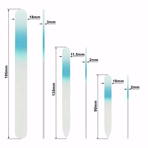 Mont Bleu Set of 3 Crystal Nail Files in Velvet Pouch 6