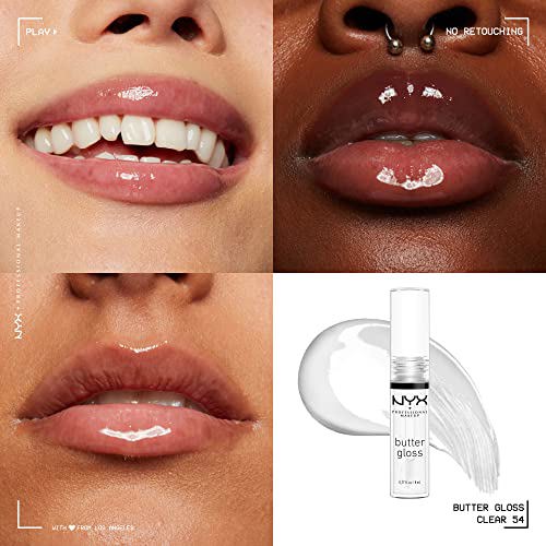 NYX PROFESSIONAL MAKEUP Butter Gloss, Non-Sticky Lip Gloss Sugar Glass Clear 3