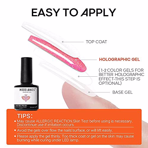 Modelones Holographic Nail Polish, Inspire Glitter 6