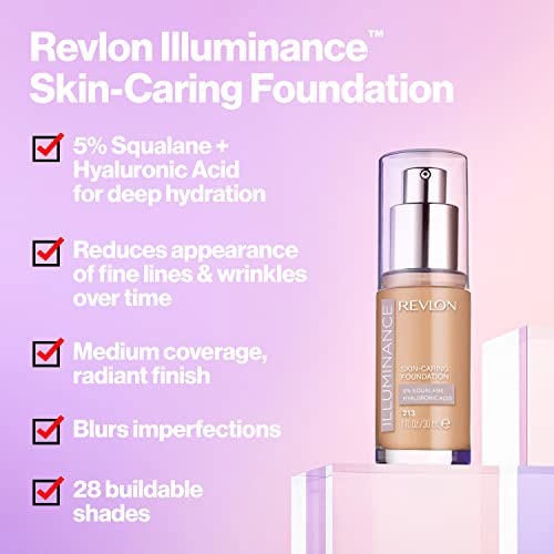Revlon Illuminance Skin-Caring Liquid Foundation 601 Soft Nutmeg 2