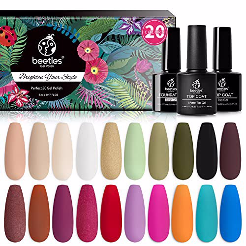 Beetles 20Pcs Gel Nail Polish Kit, La Montagen 1