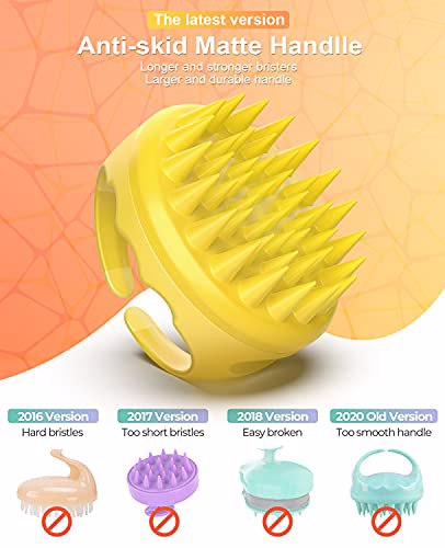 EUHOME Scalp Massager Shampoo Brush, Gray Yellow 5
