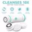 Waterproof Facial Cleansing Spin Brush Set with 3 Exfoliating Brush Heads, Green Thumbnail 2