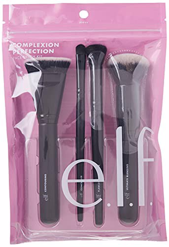 e.l.f. Complexion Perfection Brush Kit 4Piece Set, Synthetic 2