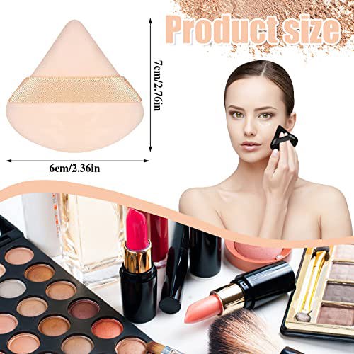 Pimoys 6 Pieces Powder Puff Face Soft Triangle Makeup Black and Flesh 6