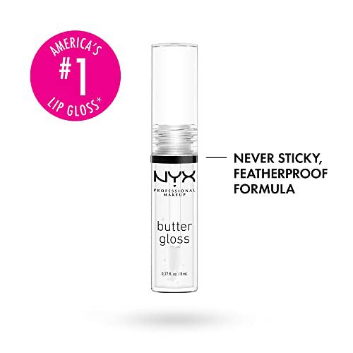 NYX PROFESSIONAL MAKEUP Butter Gloss, Non-Sticky Lip Gloss Sugar Glass Clear 2