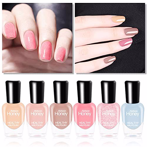 Abitzon New Non Toxic Nail Polish Set Easy 6 Bottles Style-5 3