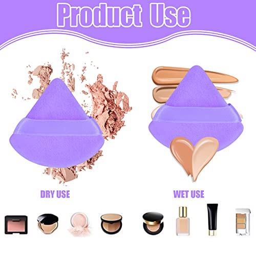 Pimoys 6 Pieces Powder Puff Face Soft Triangle Makeup Multi colored 4