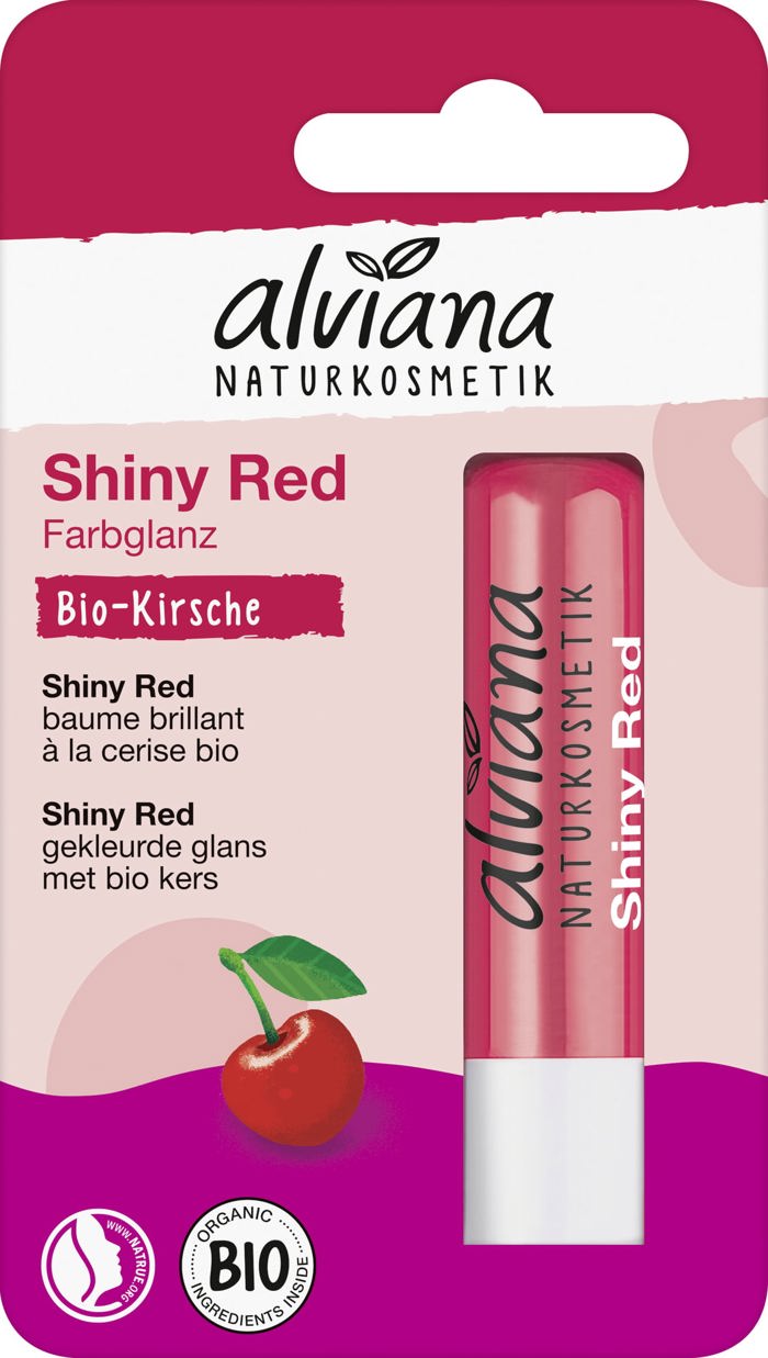 alviana Naturkosmetik Balsamo Labbra Shiny Red - 4,50 g