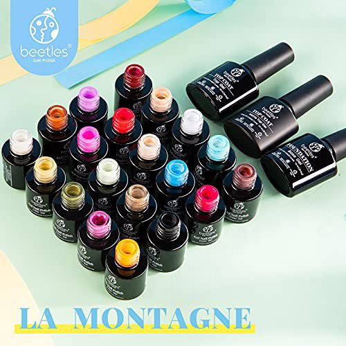 Beetles 20Pcs Gel Nail Polish Kit, La Montagen 2