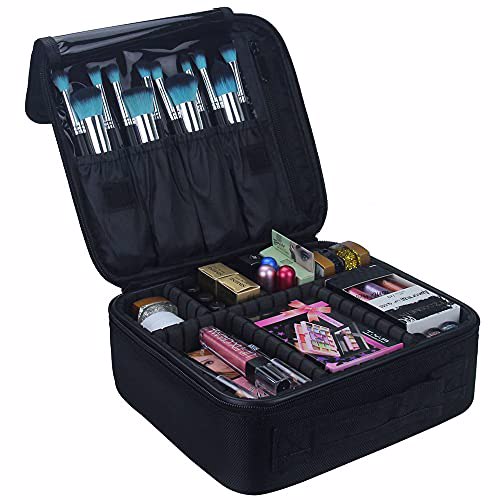Relavel Travel Makeup Train Case Makeup Cosmetic Case Organizer 2