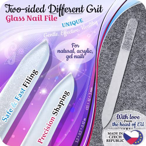 Genuine Czech Glass Nail File Set 3