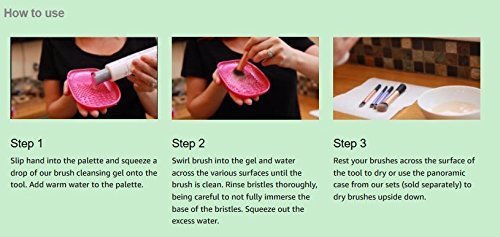 KINGZHUO Makeup Brush Cleaner Pad Cosmetic Brush Cleaning 2