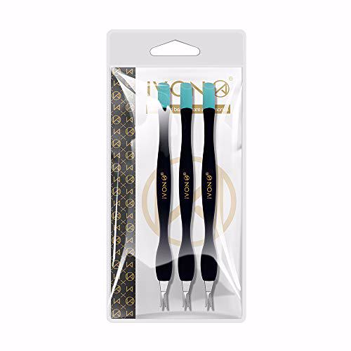 IVON 3 Pack Cuticle Trimmer Pusher Remover Rubber Tip Gentle on Nail Bed 7
