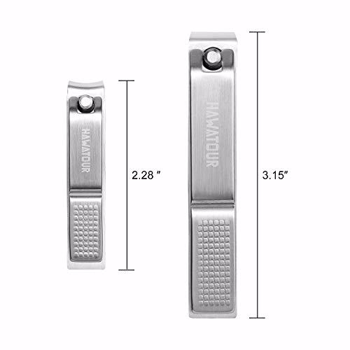 HAWATOUR Nail Clippers Set - Stainless Steel 5