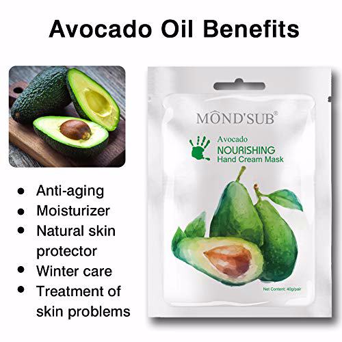 MOND'SUB 5 Pairs Avocado Moisturizing Hand Masks 7