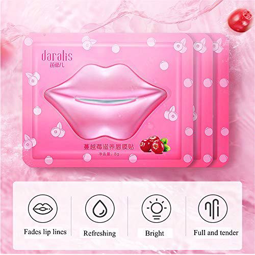 DEERWIN 20Pcs Cranberry Crystal Lip Mask  2