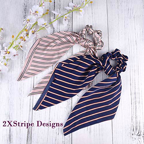 Aileam Hair Scrunchies, Stripes 3