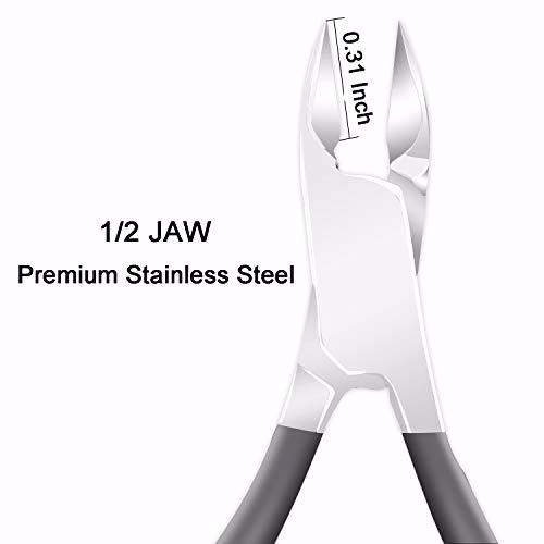 Ejiubas Cuticle Trimmer with Cuticle Pusher, Grey 2