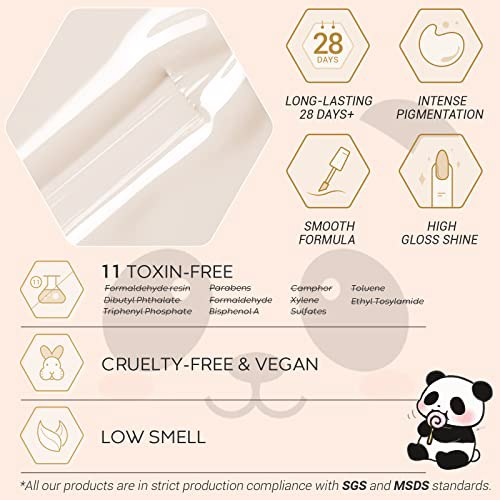 Modelones Gel Nail Polish Set - 6 Colors White Black 7