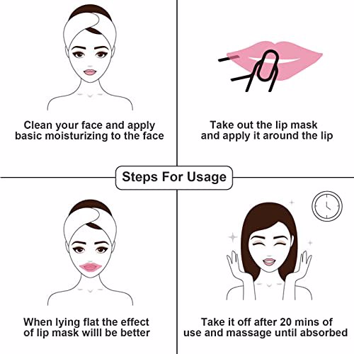 Adofect 30 Pieces Collagen Crystal Lip Masks 6