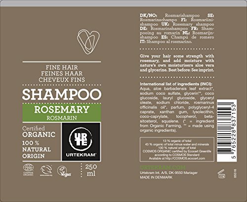 URTEKRAM Fine Hair Rosemary Shampoo 4