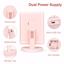 deweisn Tri-Fold Lighted Vanity Mirror with 21 LED Lights Pink Thumbnail 4
