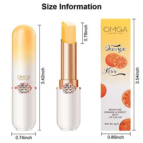 BINGBRUSH 2 Pcs Orange Color Changing Lipstick Queen 6