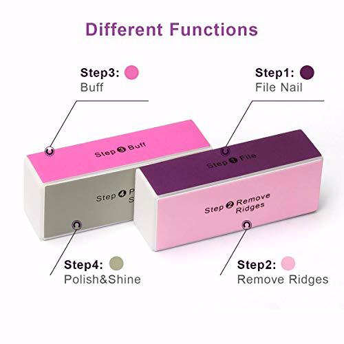Ahier 10 pcs Nail Buffer Rectangular 4