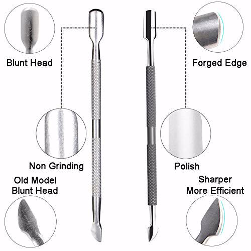 Ejiubas Cuticle Trimmer with Cuticle Pusher, Grey 3