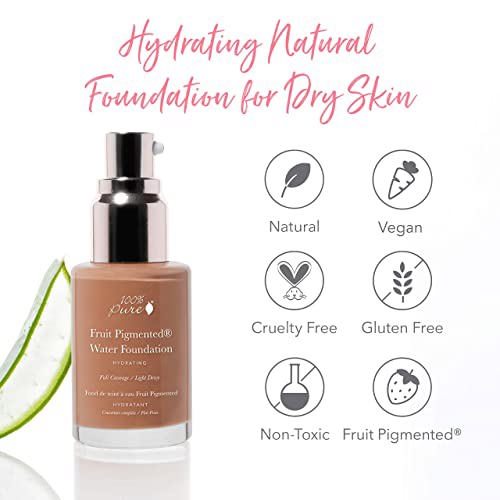 100% PURE Fruit Pigmented Full Coverage Water Foundation, Warm 6.0 8