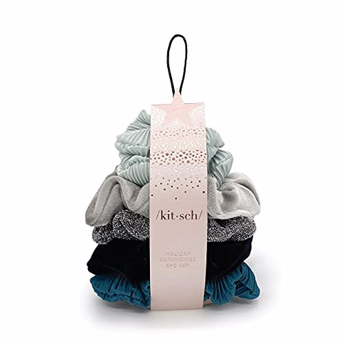Kitsch Holiday Scrunchies, Snowy Mint 3