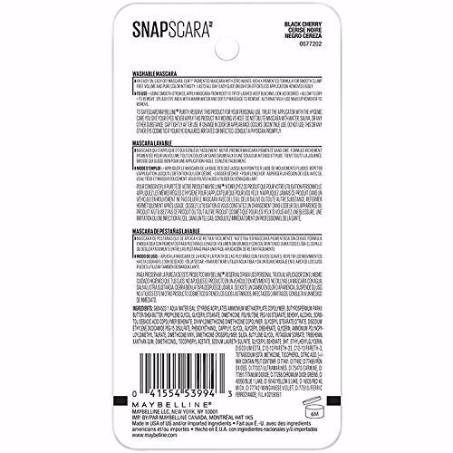 Maybelline New York Snapscara Washable Mascara Black Cherry 12