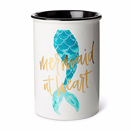 Ceramic Makeup Brush Holder Storage with Cute Sayings Mermaid 2