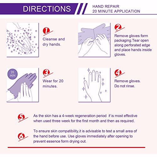 ALIVER Hand Mask, 3 Pairs Hand Moisturizing Gloves B 6
