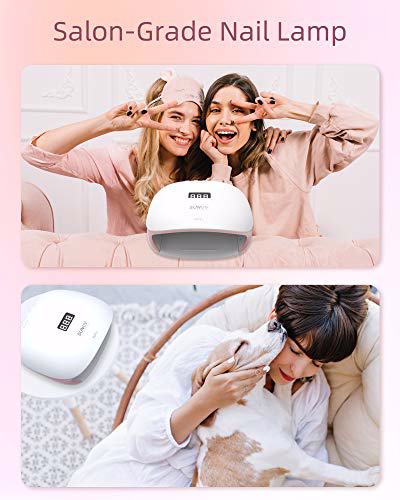SUNUV UV Led Nail Lamp for Gel Polishes, Pink 7